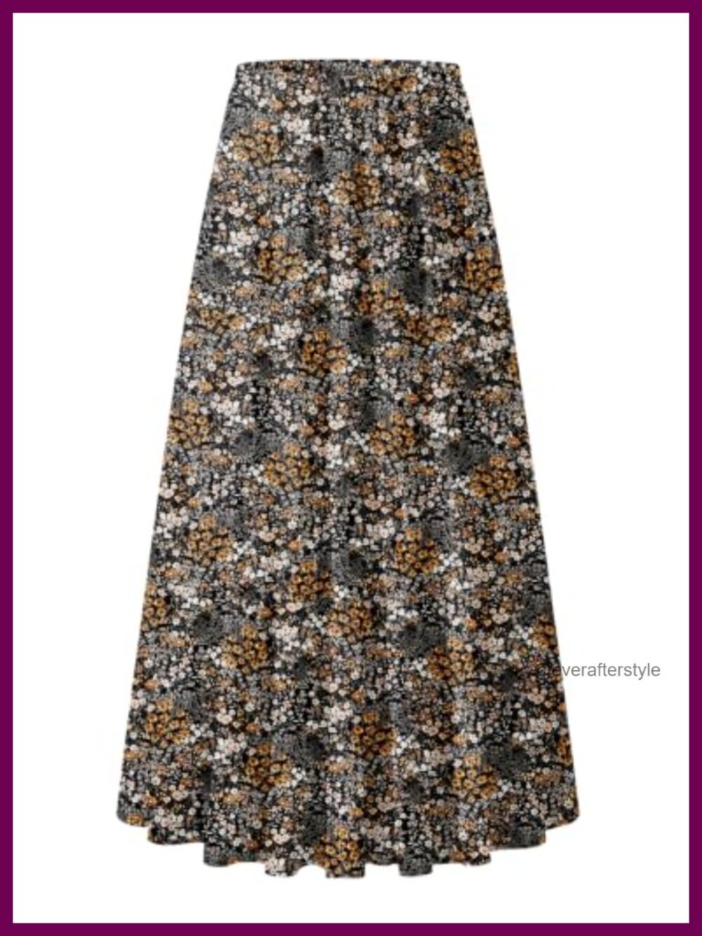 Chiffon Maxi Skirt High Waist A-Line with Pockets